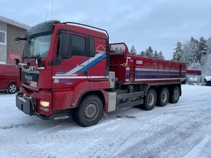 MAN TGS 35.540 8X4 tienhoitoauto sivuauralla+kärry volquete