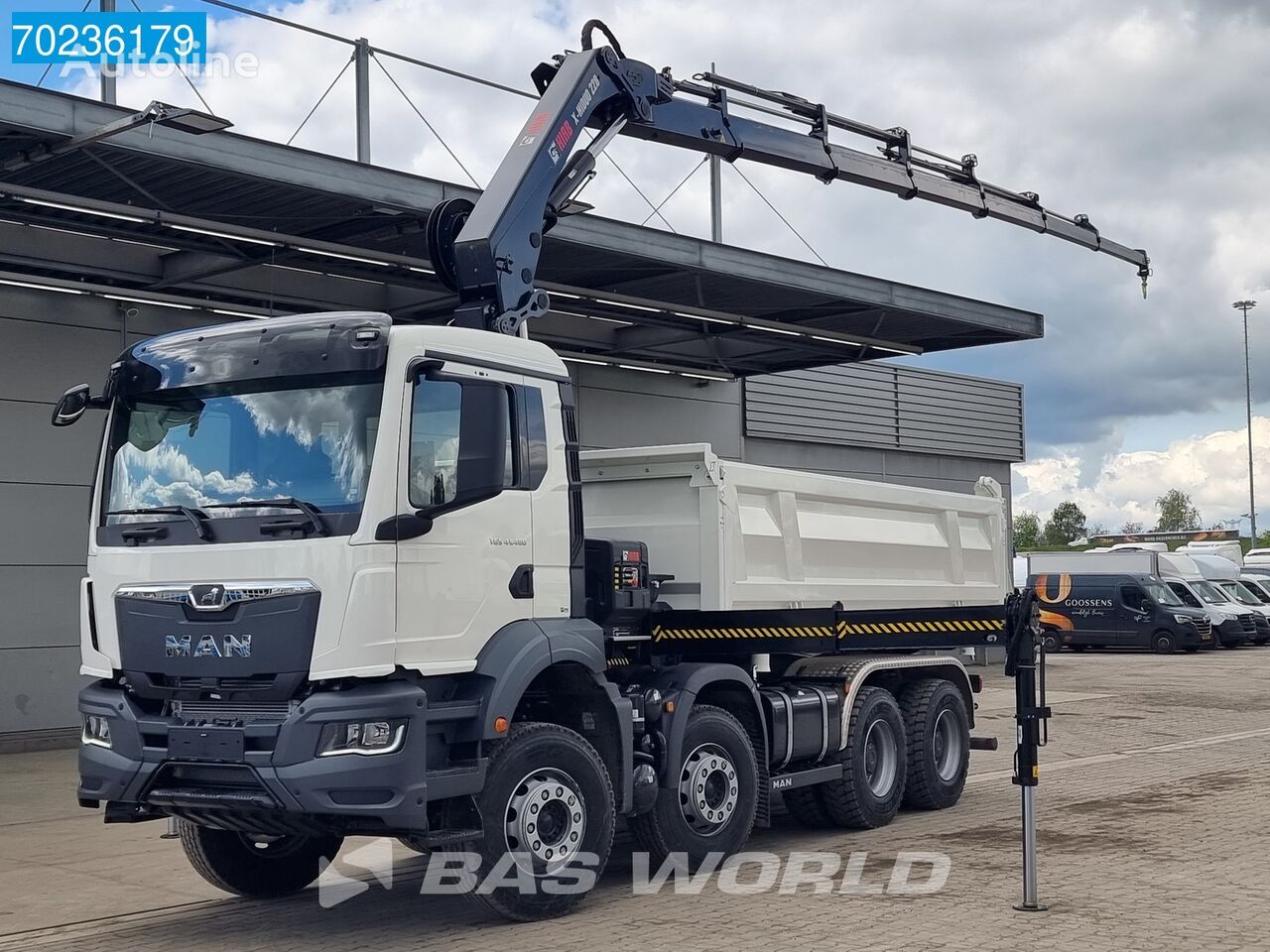 MAN TGS 41.480 8X4 Hiab X HIDUO 228-6 Kran 13m3 3-Seiten Euro 6 volquete nuevo