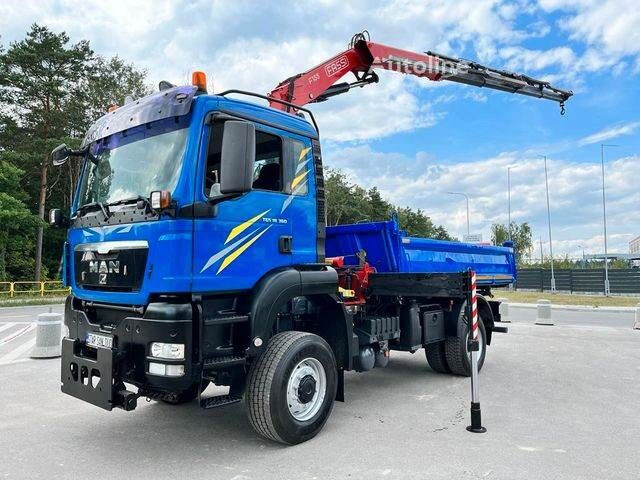 MAN TGS 4x4 18.360 FASSI 155 EURO 5 CRANE KRAN KIPER dump truck