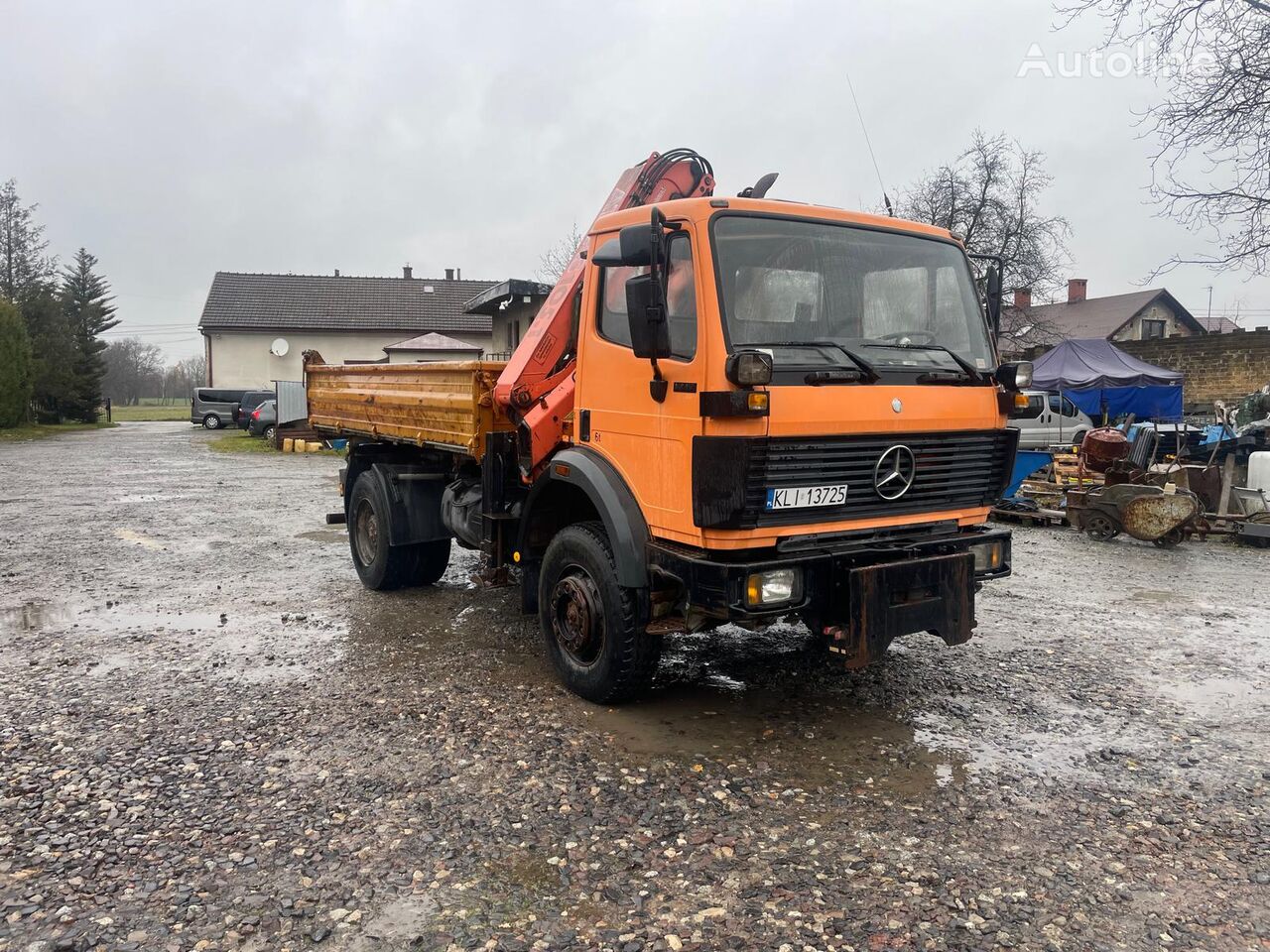 Mercedes-Benz 1717 4x4 with crane ATLAS 105.1 2 hydraulic extensions Muldenkipper