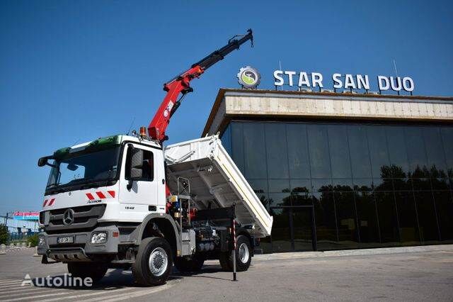 Mercedes-Benz ACTROS 1848 4x4 HMF 1300 Crane Kiper Euro 5 Muldenkipper