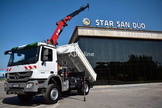 Mercedes-Benz ACTROS 1848 4x4 HMF 1300 Crane Kiper Euro 5 billenős teherautó