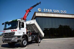 ανατρεπόμενο φορτηγό Mercedes-Benz ACTROS 1848 4x4 HMF 1300 Crane Kiper Euro 5