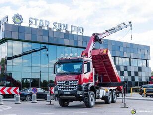 کامیون کمپرسی Mercedes-Benz AROCS 3345 6x6 HMF 3220 K hds Crane tipper