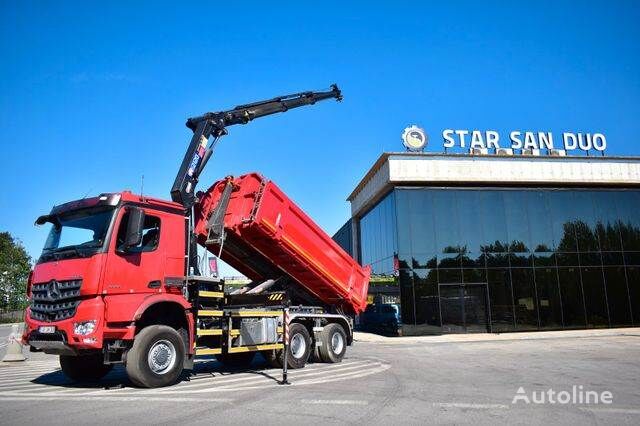 شاحنة قلابة Mercedes-Benz AROCS 6x6 HMF 2120-K3 CRANE KIPPER EURO 6