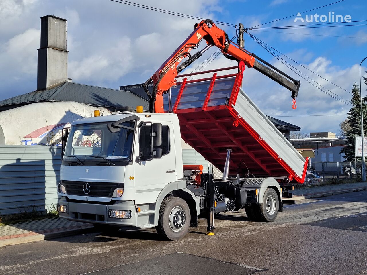 Mercedes-Benz ATEGO 1318 HDS Atlas 92.2 Nowy Kiper Wywrotka 3 str. Żuraw Dźwig dump truck