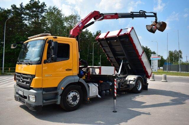 Mercedes-Benz AXOR 1824 4x2 HMF 975 Euro 5 Rotator Kipper KRAN dump truck