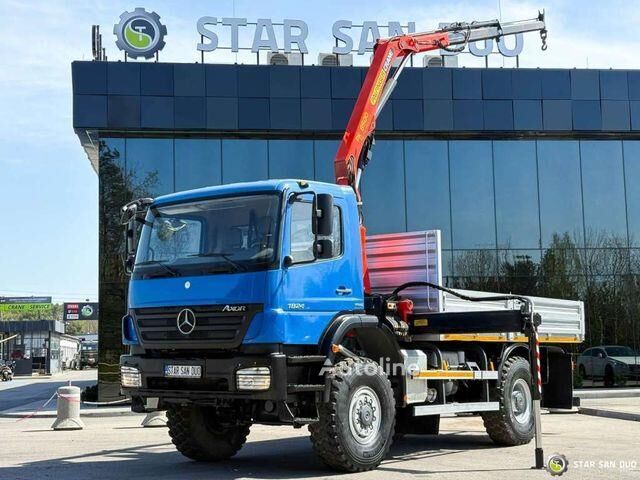 شاحنة قلابة Mercedes-Benz AXOR 1824 4x4 PALFINGER PK 8500 Crane Kran - Autoline