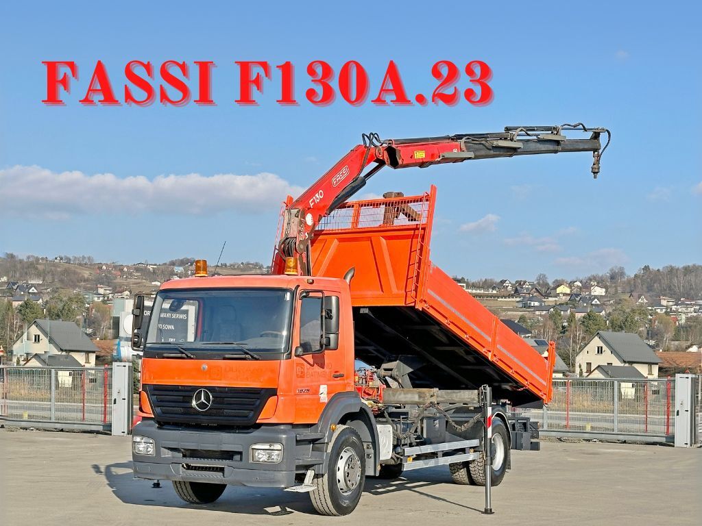 自卸车 Mercedes-Benz AXOR 1828 * FASSI F130.A.23 + FUNK * TOPZUSTAND