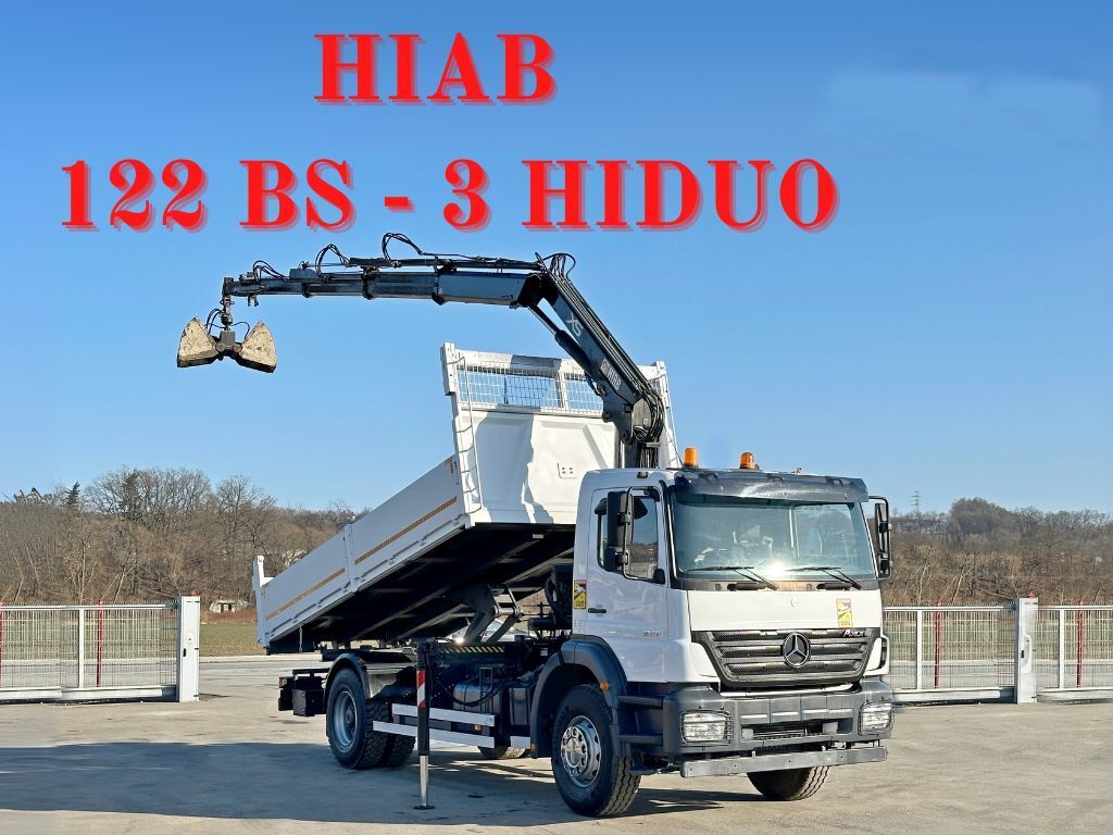 自卸车 Mercedes-Benz AXOR 1828*HIAB 122 BS-3 HIDUO + FUNK *TOPZUSTAND