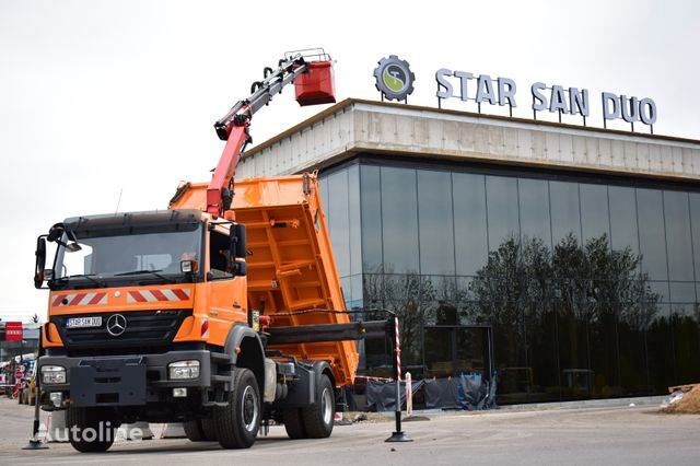 Mercedes-Benz AXOR 1833 4x4 PALFINGER PK 12001 CRANE KIPPER pašizgāzējs