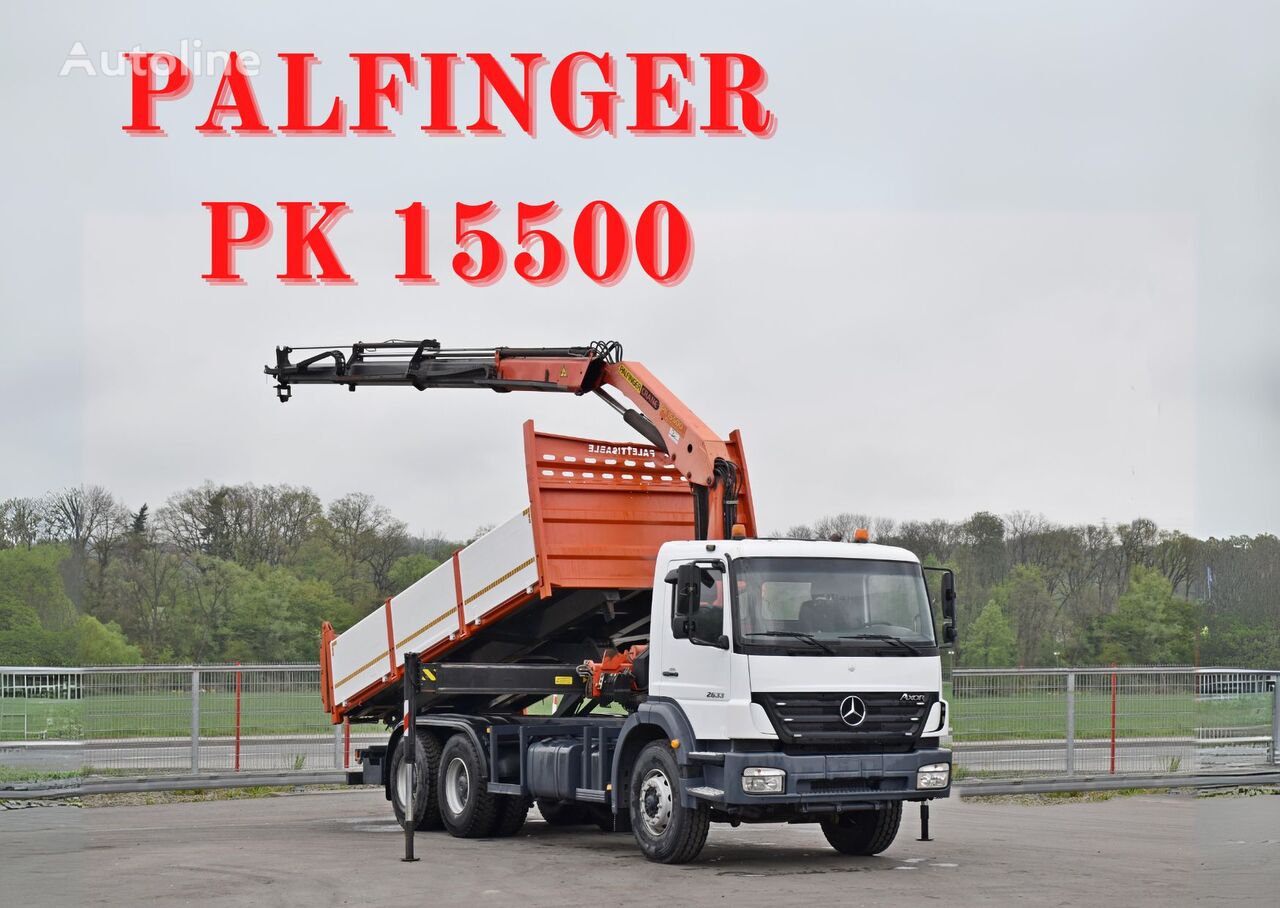 camion-benne Mercedes-Benz AXOR 2633 * KIPPER + PK 15500 + FUNK* 6x4 * TOP