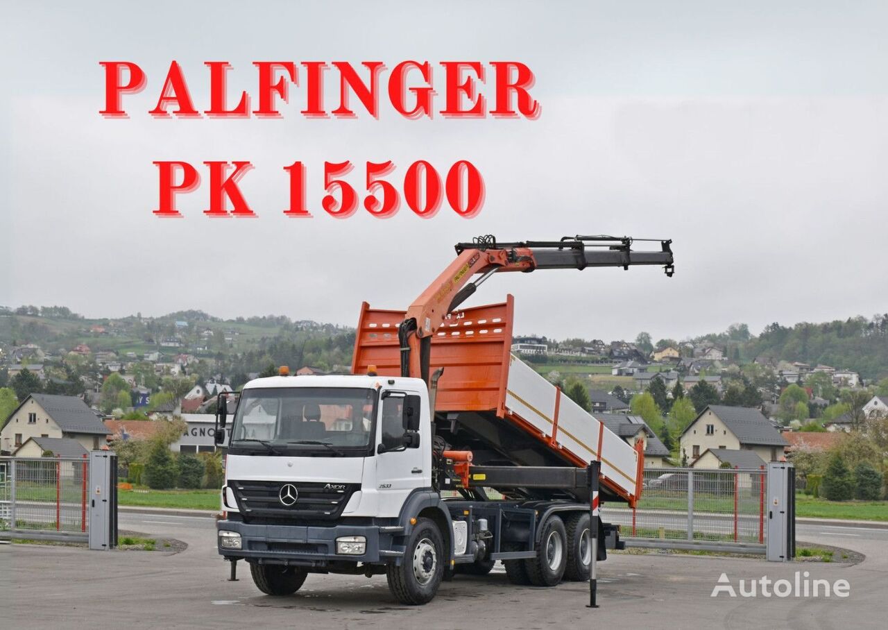 Mercedes-Benz AXOR 2633 * KIPPER + PK 15500 + FUNK* 6x4 * TOP volquete