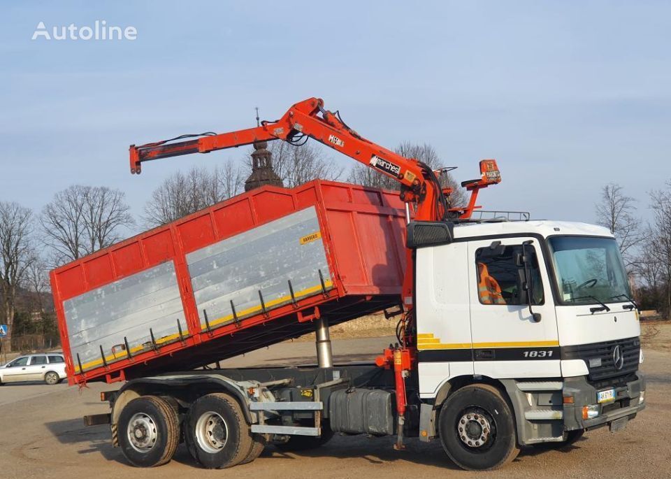 camião basculante Mercedes-Benz Actros 1831 Wywrotka 6x2 / Kiper + HDS Stan * BDB *