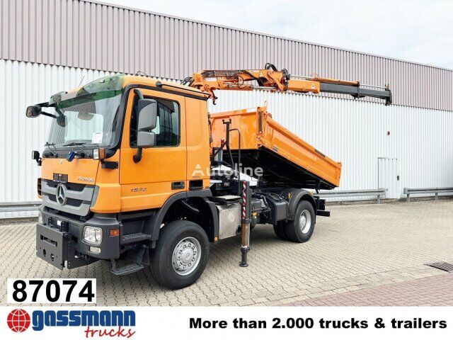 شاحنة قلابة Mercedes-Benz Actros 1832 AK 4x4, Winterdienstaustattung, Kran