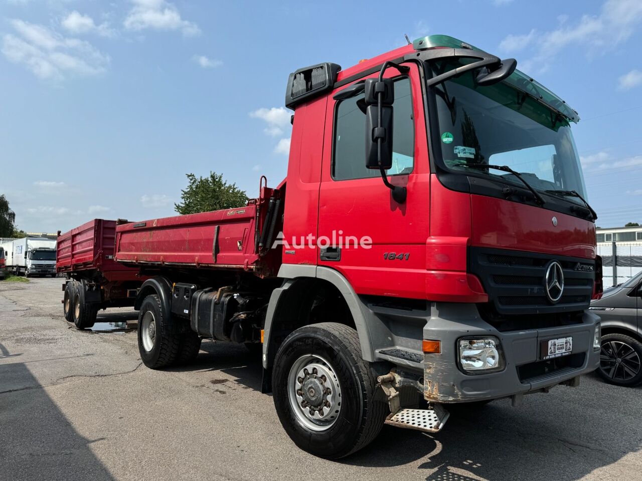 самосвал Mercedes-Benz Actros 1841AK + прицеп самосвал