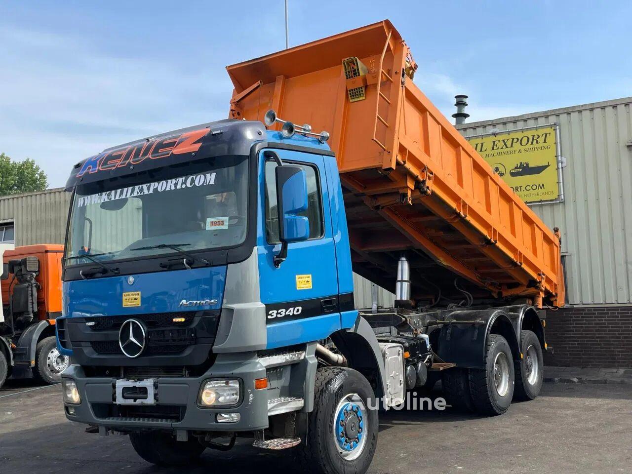 Camion-benne Mercedes-Benz Actros 3340 Kipper 6x6 V6 Manual Gearbox Full Steel Big Axle's A - Autoline