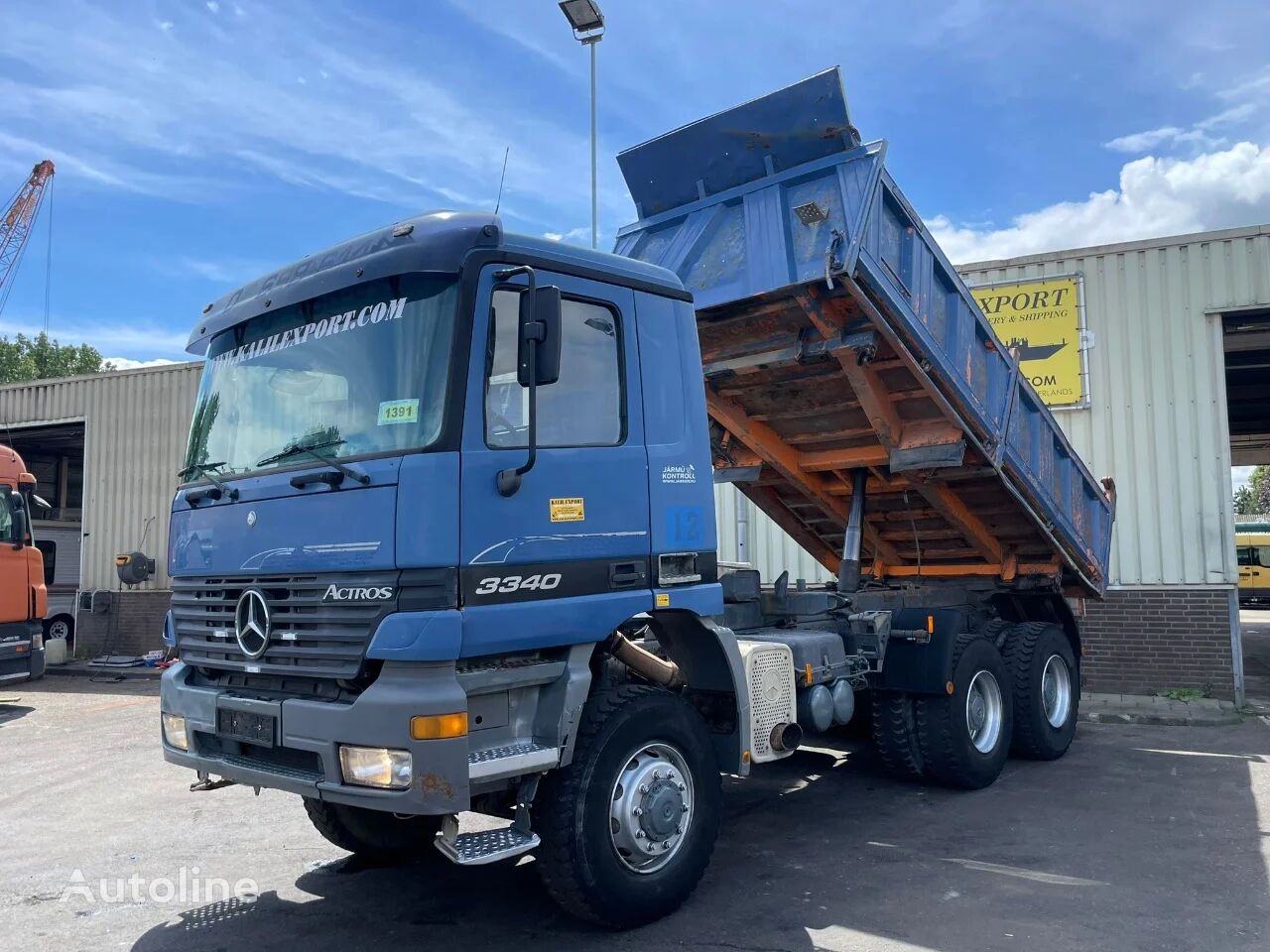 شاحنة قلابة Mercedes-Benz Actros 3340 Kipper 6x6 V6 Manual Gearbox Full Steel Big Axle's G