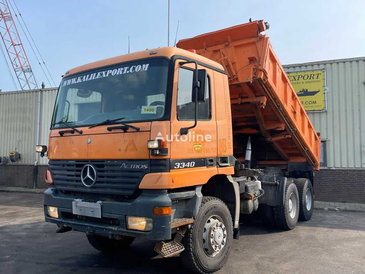 덤프 트럭 Mercedes-Benz Actros 3340 Kipper 6x6 V6 Manual Gearbox Full Steel Big Axle's G - Autoline