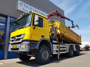 camion-benne Mercedes-Benz Actros 3341 6x6 Tipper Crane HMF