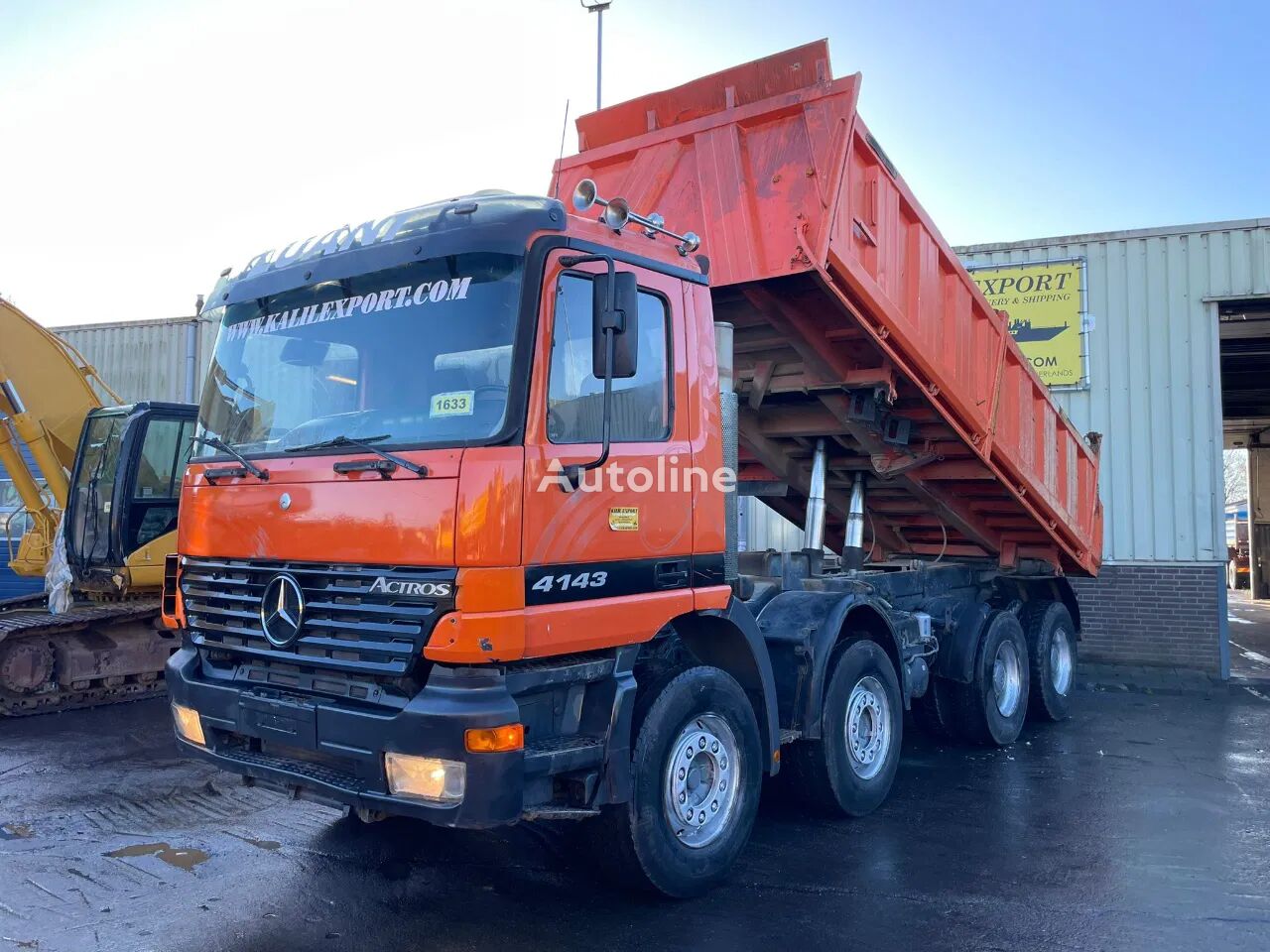 Mercedes-Benz Actros 4143 Kipper 8x4 V6 EPS Big Axle's Airco Full Spring Good  Muldenkipper