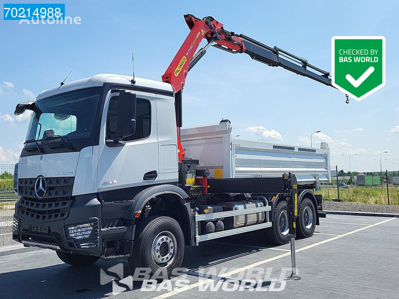 新自卸车 Mercedes-Benz Arocs 2846 6X4 Palfinger PK19.001 SLD C Kran Crane Big-Axle Euro