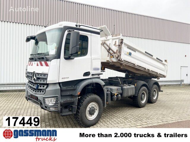 Mercedes-Benz Arocs 3342 AK 6x6, Grounder, Einzelbereifung volquete