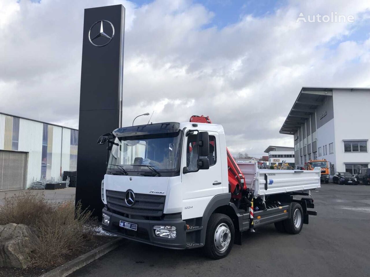 truk pembuangan Mercedes-Benz Atego 1224 KK Kipper+Kran+Funk+Greifersteuerung