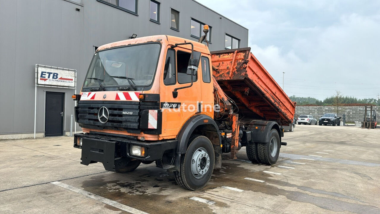 ανατρεπόμενο φορτηγό Mercedes-Benz SK 1820 (4X4 / GRAND PONT / LAMES / GRUE)