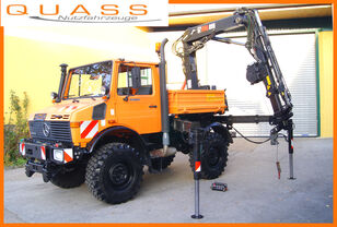 شاحنة قلابة Mercedes-Benz Unimog U 1400 / Seilwinde+Greifer/Schneepflug