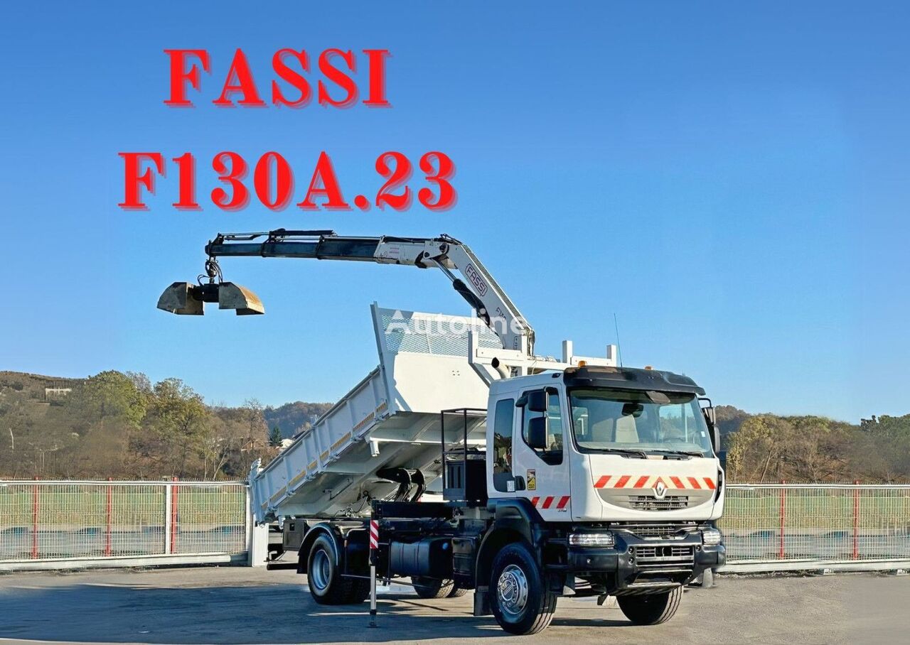 شاحنة قلابة Renault KERAX 370* KIPPER 4,70m * FASSI F130A.23 + FUNK