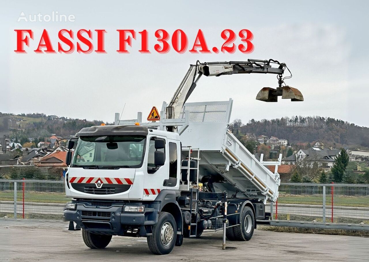 شاحنة قلابة Renault KERAX 370* KIPPER 4,70m * FASSI F130A.23 + FUNK