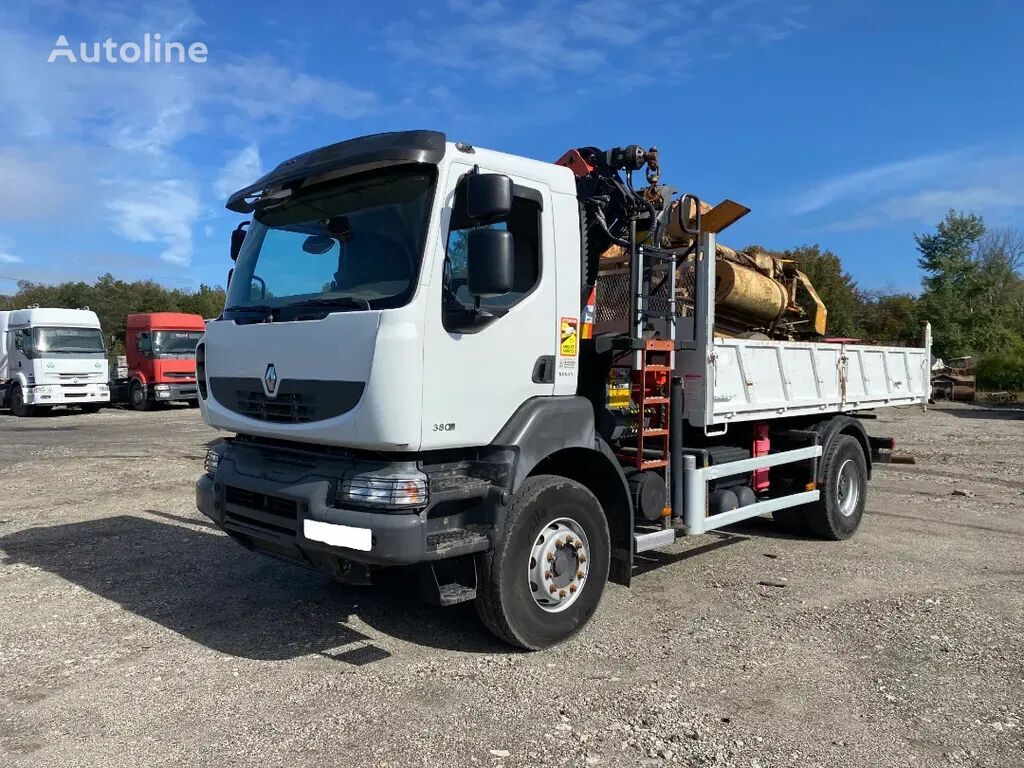 Renault KERAX 380 /Dźwig HDS Palfinger PK13001-K / / Retarder / Manual Muldenkipper