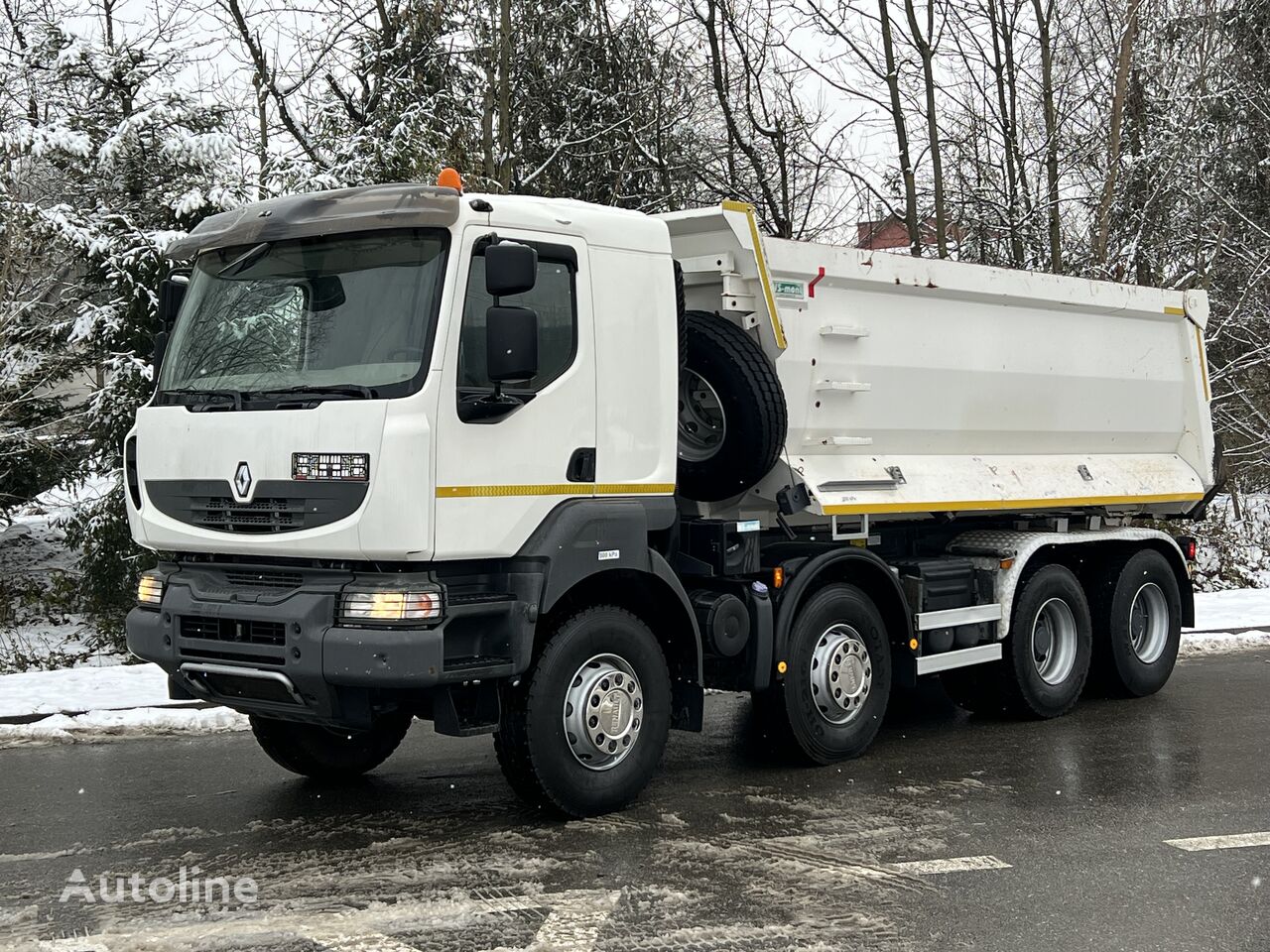 camion-benne Renault KIPER WYWROTKA RENAULT KERAX 450 DXI 8x4 STAN PERFEKCYJNY