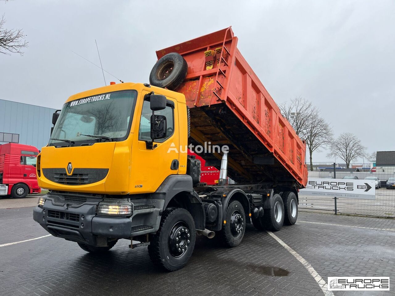 ανατρεπόμενο φορτηγό Renault Kerax 410 Full steel - Manual - Euro 4 - Big axles