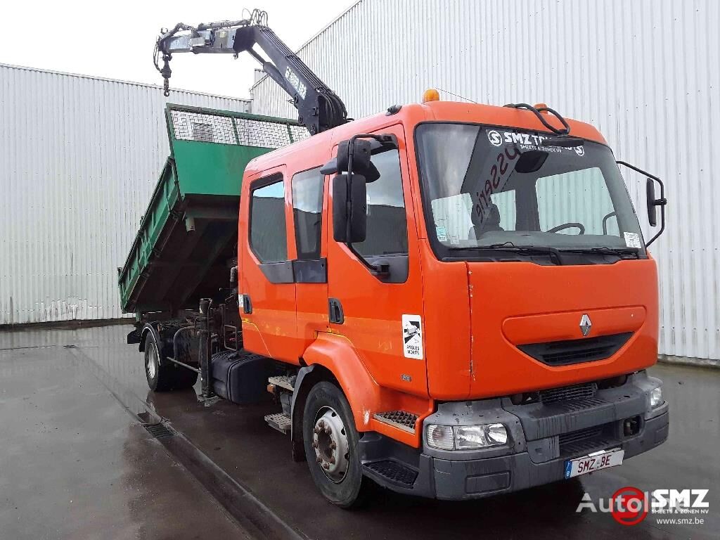 Renault Midlum 210 Hiab 102 manual pump tippbil