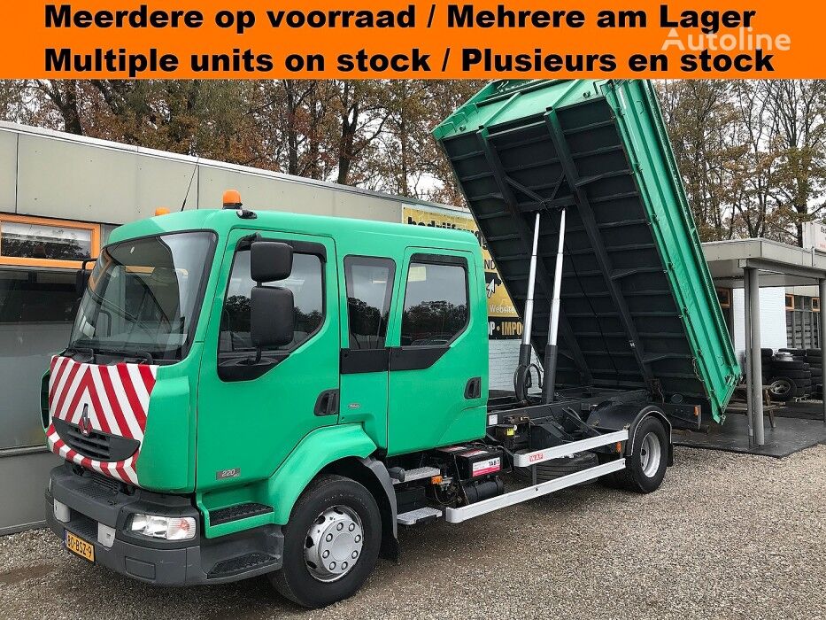 Renault Midlum 220 dCi Euro 3 Dubbel Cabine 6-Pers Kipper Tipper Manual  kiper