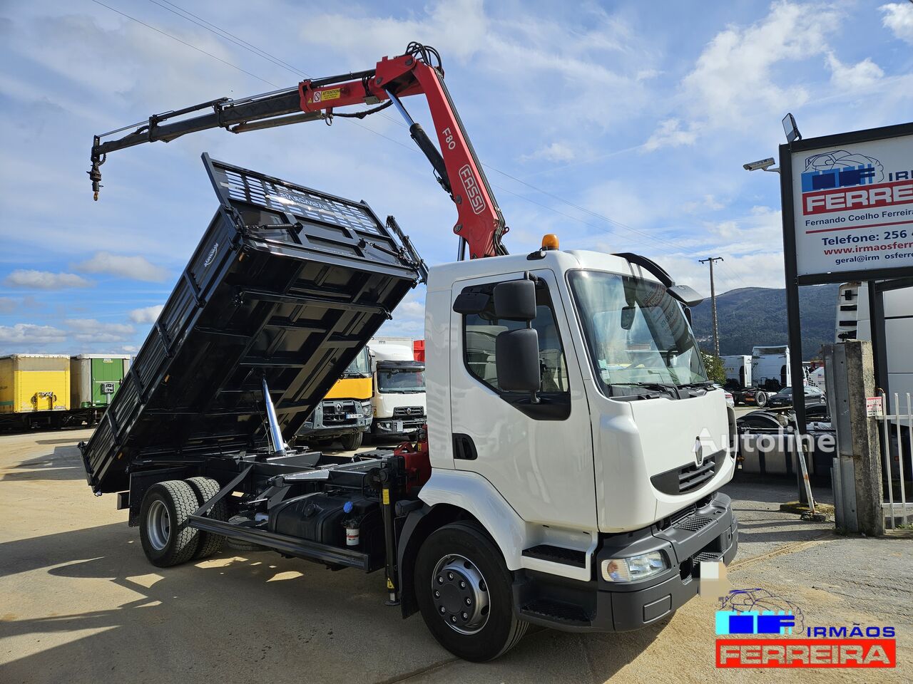 Renault Midlum 220dxi 4x2 16t. Basculante/grua kipper