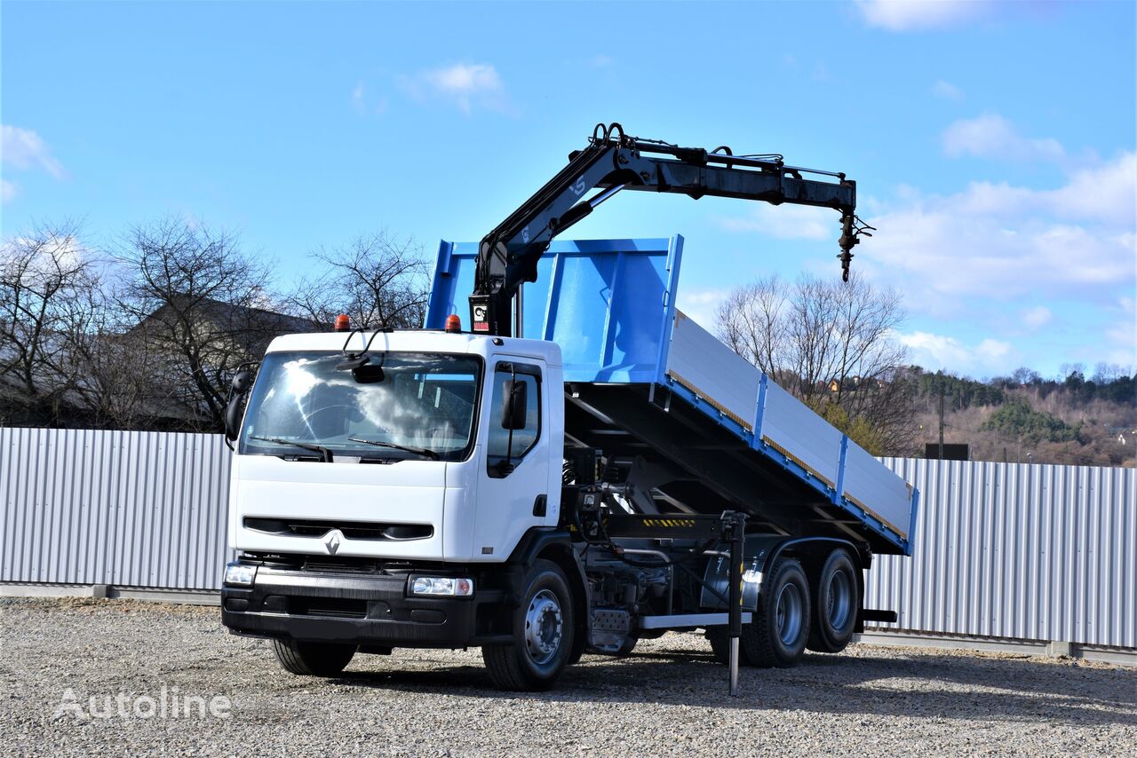 camion-benne Renault Premium 320 *KIPPER 6,30m+HIAB 122B-2 DUO