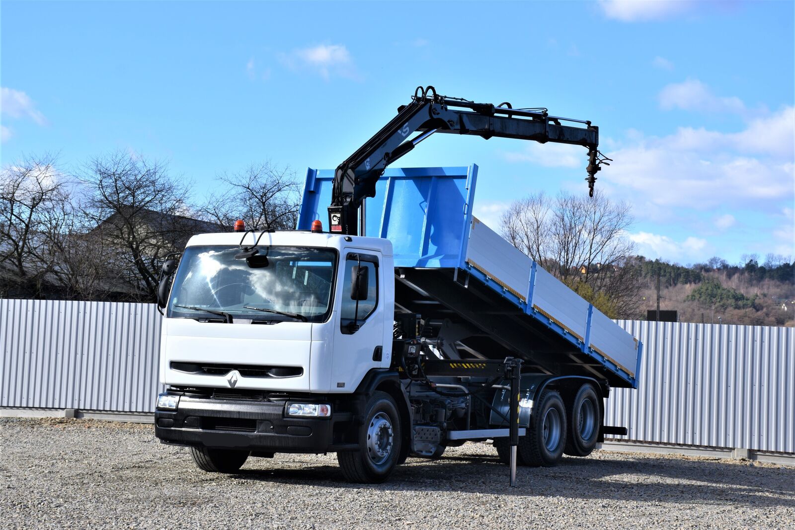 camion-benne Renault Premium 320 *KIPPER 6,30m+HIAB 122B-2 DUO