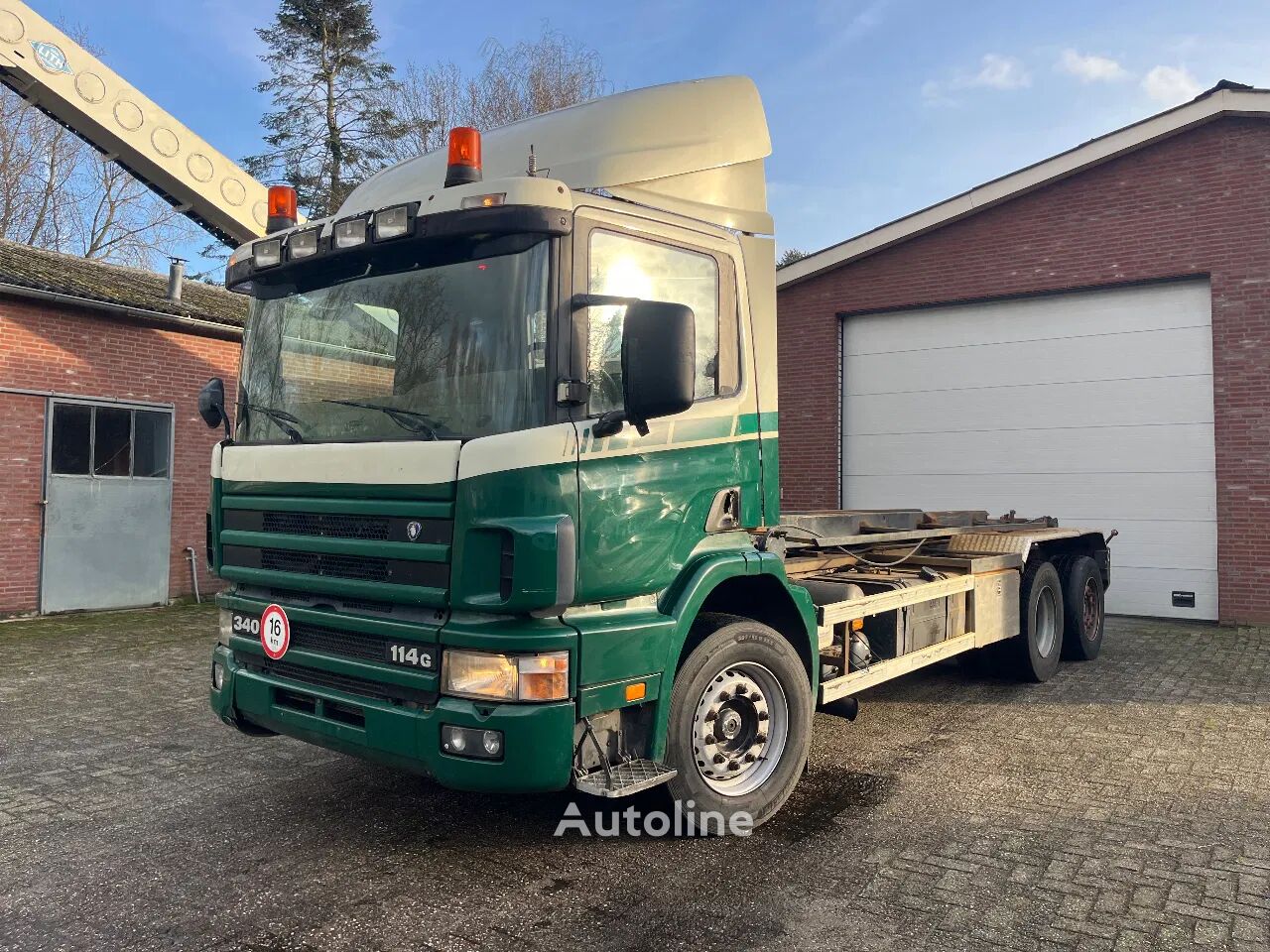 камион кипер Scania 114.340 6X2, Cable system, Manuel Gearbox, Holland truck !!!