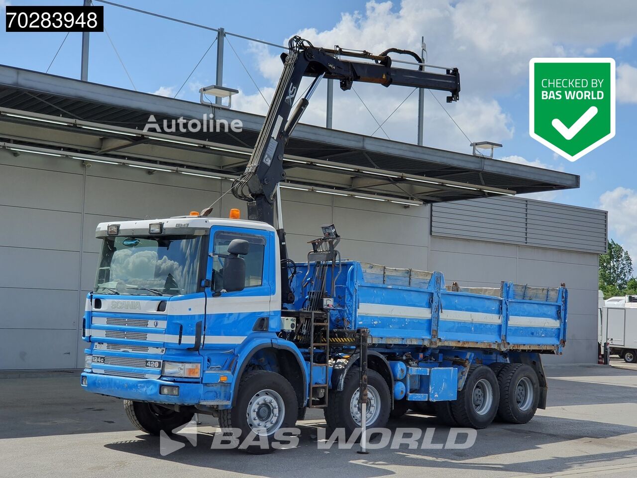 Scania G420 8X4 15m3 tipper Hiab 144 Crane Steelsuspension Manual Big-A Muldenkipper - Autoline