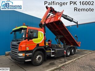 Scania P 340 6x2, CNG, Palfinger, Remote, Lenkas kipper vrachtwagen