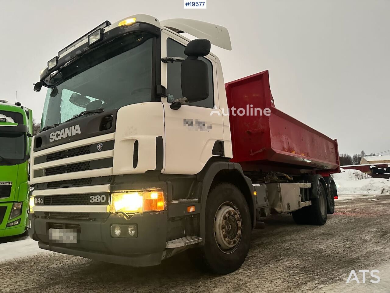 Scania P114 6x2 hook lift. with box. Low km! WATCH VIDEO dump truck for sale | Autoline AU Scania P114 6x2 hook lift. with box. Low km! WATCH VIDEO dump truck - Autoline