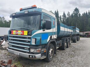 camion-benne Scania P124 + remorque benne