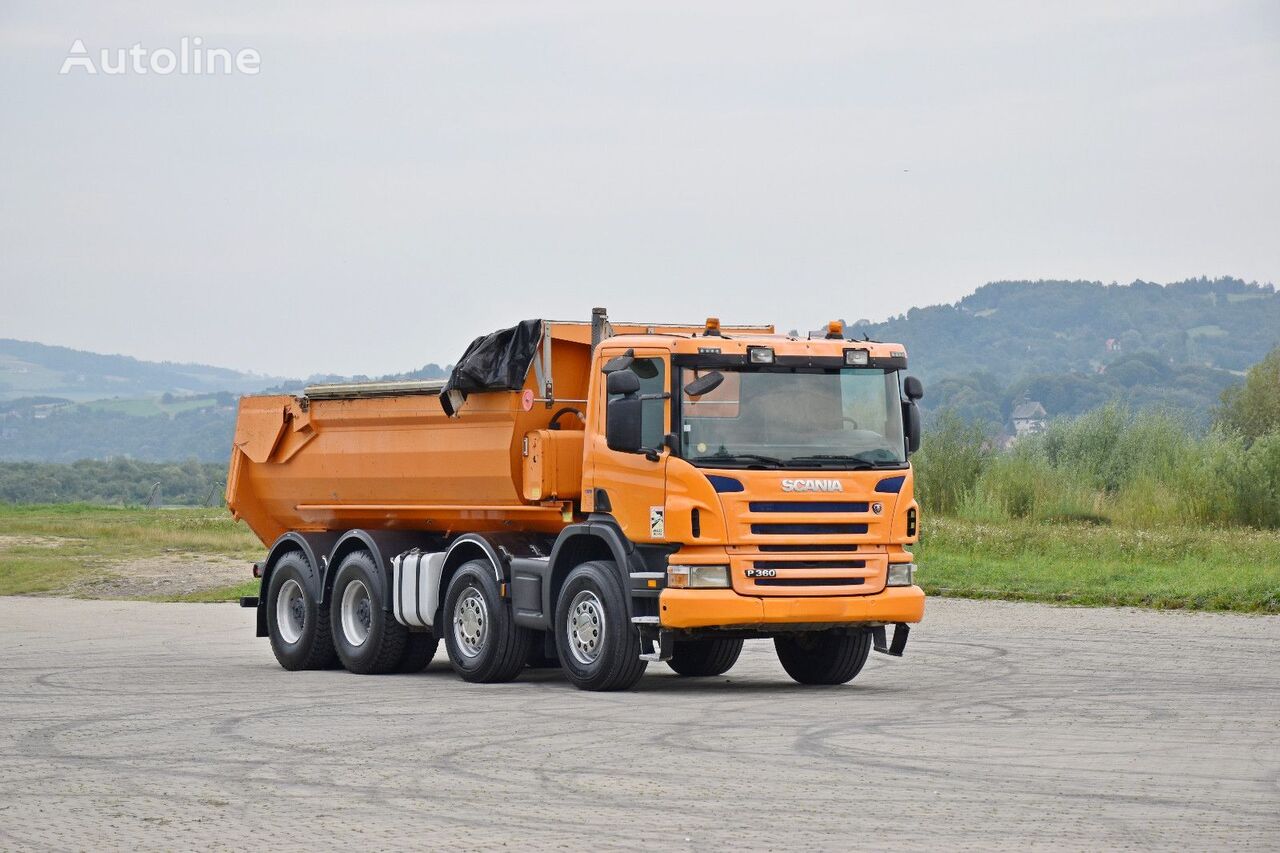 شاحنة قلابة Scania P360 8x4 tipper بعد وقوع الحادث