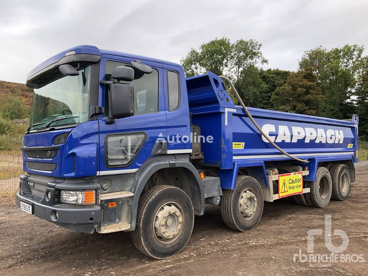 ανατρεπόμενο φορτηγό Scania P410 8x4 Twin-Steer