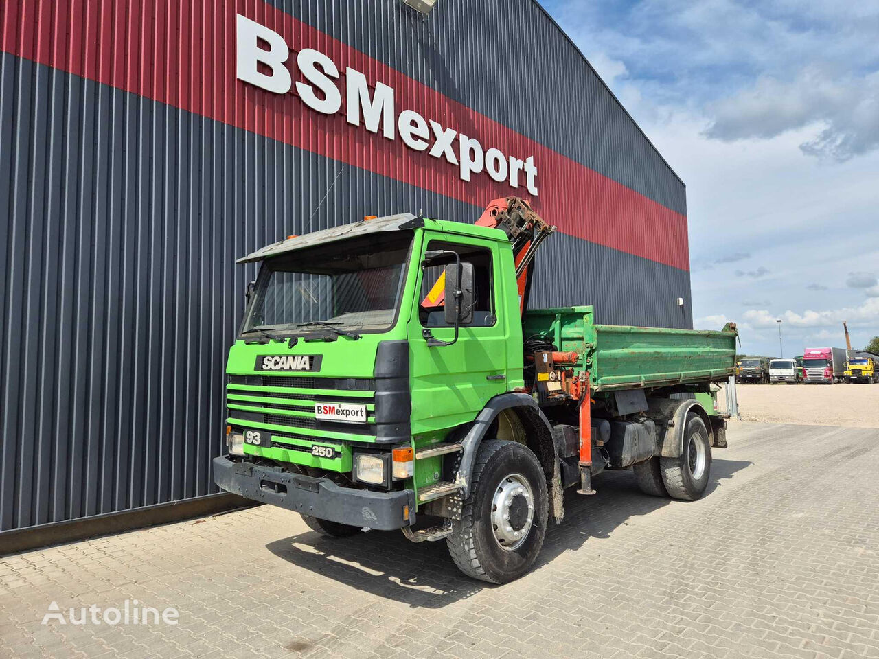 Scania P93 HK 4x4 tipper + Palfinger PK8000 tippelad lastbil