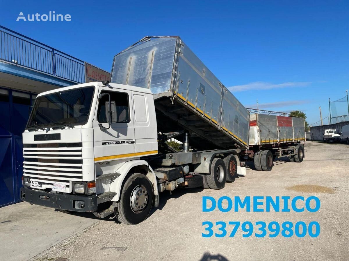 camion-benne Scania R 142 RIBALTABILE TRILATERALE