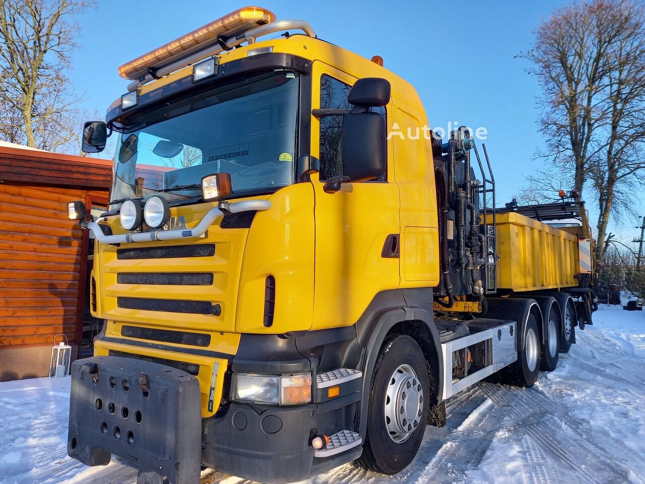 camion-benne Scania R 420 bitumen heather, sprayer